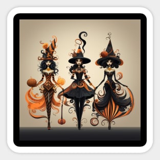 Happy halloween witches Sticker